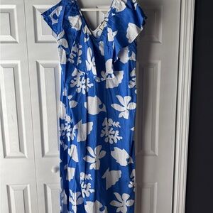 Tuckernuck Blue and White Patterned Dress